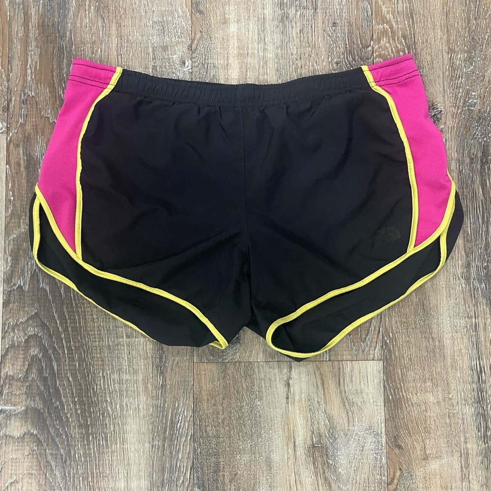 North Face Women’s  Black and Pink Athletic Shorts, Sz Med